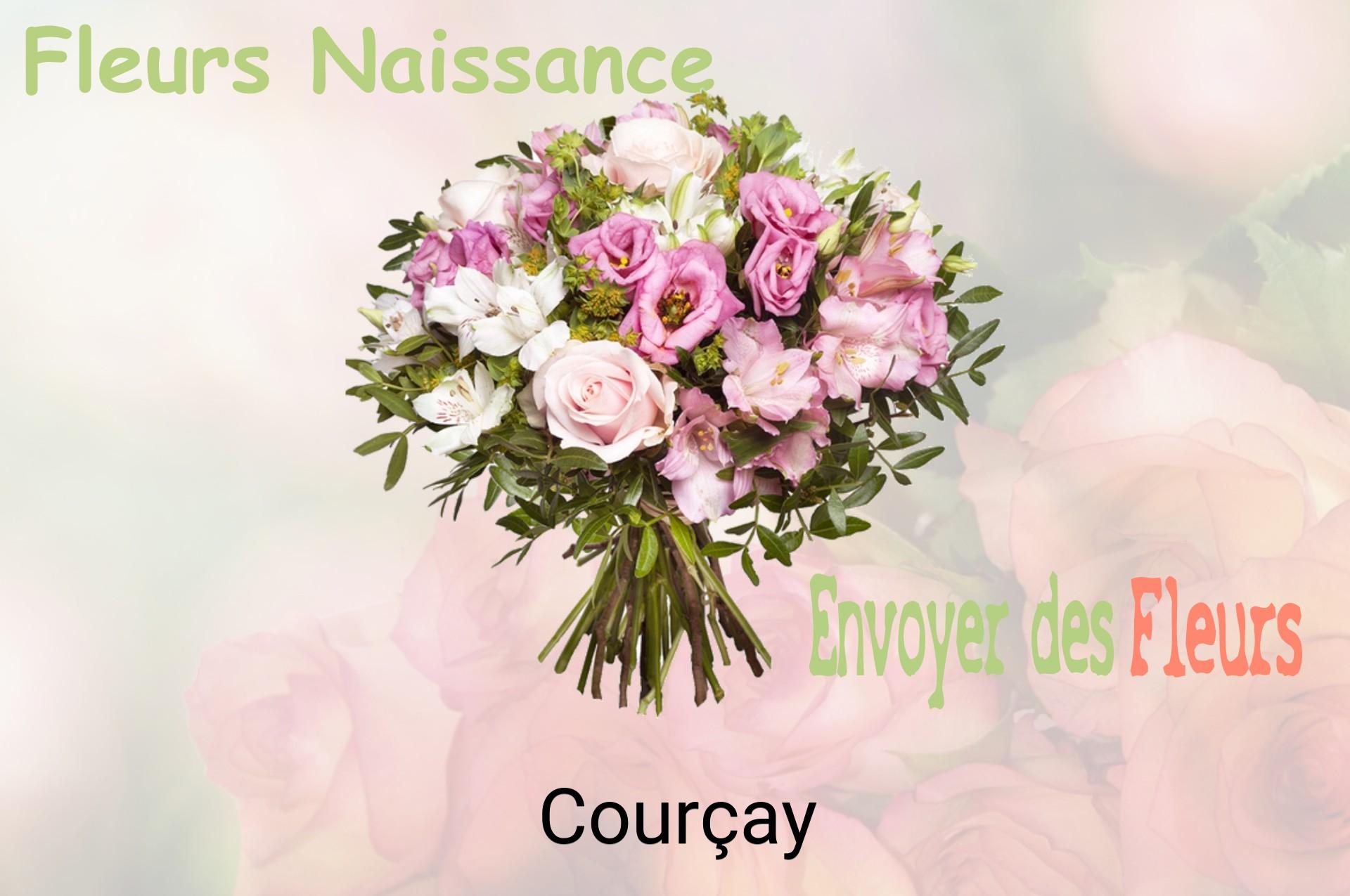 Bouquet de fleurs de naissance livré à Courçay